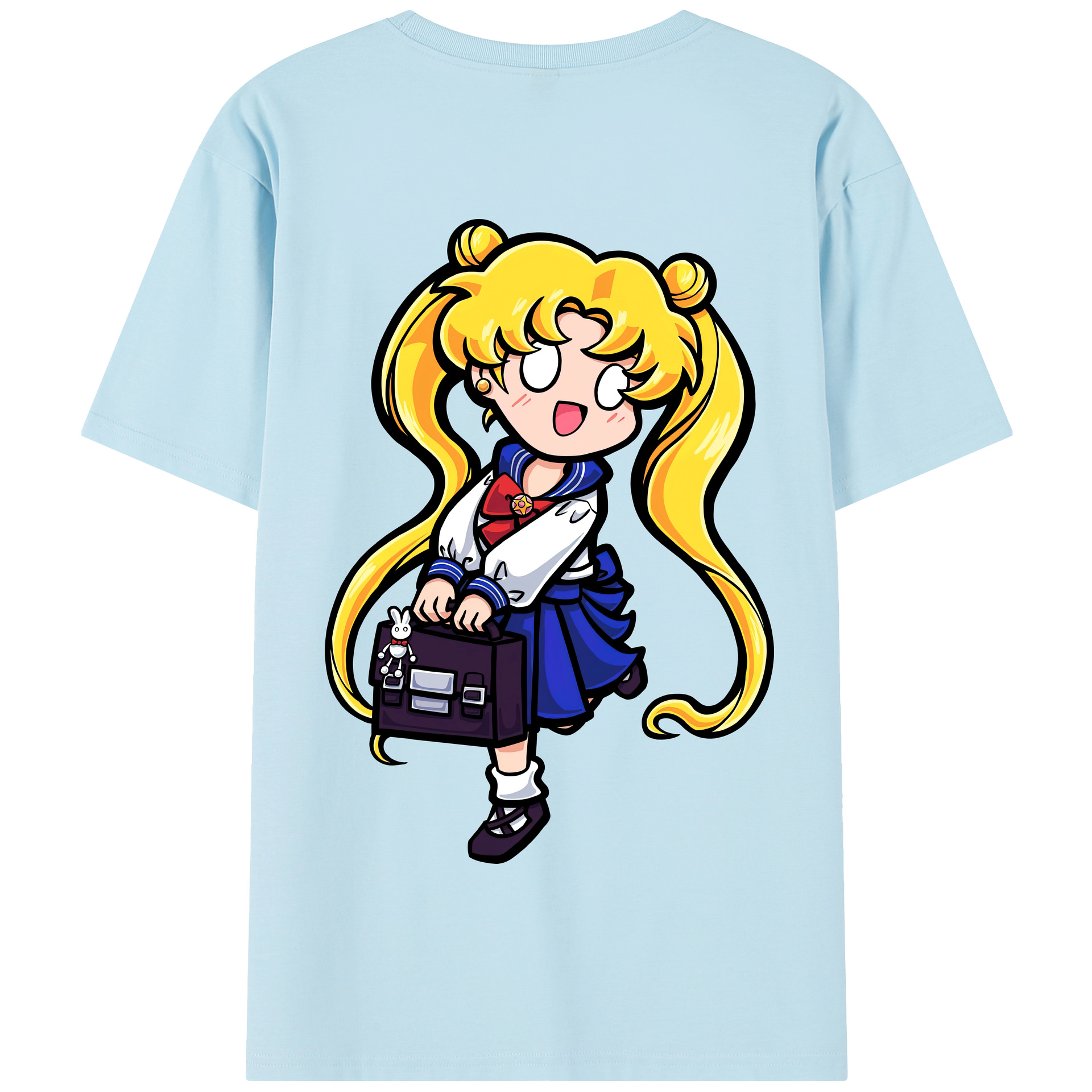 （画像用） 美少女戦士セーラームーン 愛野 美奈子 あいの みなこ Sailor Moon Aino Minako 綿100％半袖Tシャツ（背面プリント）